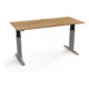 STIER Bureau 501-23 réglable en hauteur électrique 180 × 80 cm Noyer/Argent mélaminé 68-120 cm