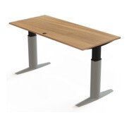 STIER Bureau 501-23 réglable en hauteur électrique 180 × 80 cm Noyer/Argent mélaminé 68-120 cm-4