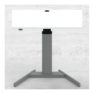 STIER Bureau debout électrique réglable en hauteur 501-19 100x80cm blanc mélaminé, 68-120cm H × I × P