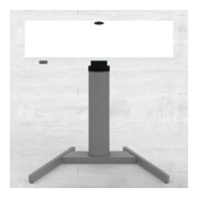 STIER Bureau debout électrique réglable en hauteur 501-19 100x80cm blanc mélaminé, 68-120cm H × I × P