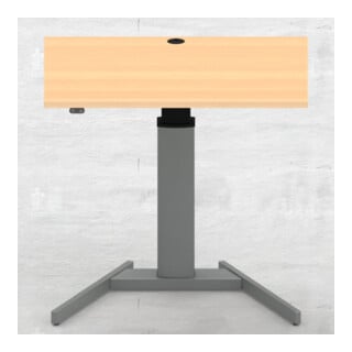 STIER Bureau debout électrique réglable en hauteur 501-19 100x80cm hêtre mélaminé, 68-120cm