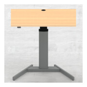 STIER Bureau debout électrique réglable en hauteur 501-19 100x80cm hêtre mélaminé, 68-120cm