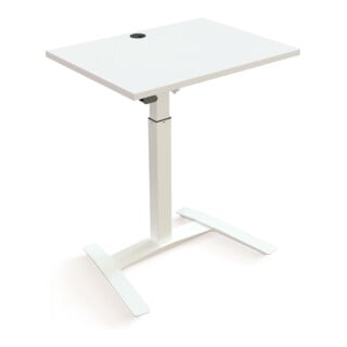 STIER Bureau debout électrique réglable en hauteur 501-9 80 × 60 cm Blanc