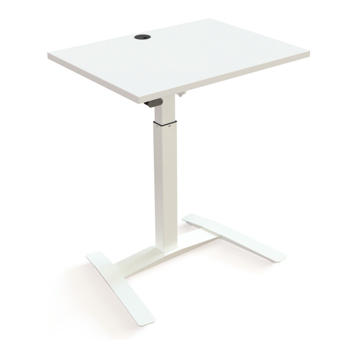 STIER Bureau debout électrique réglable en hauteur 501-9 80 × 60 cm Blanc
