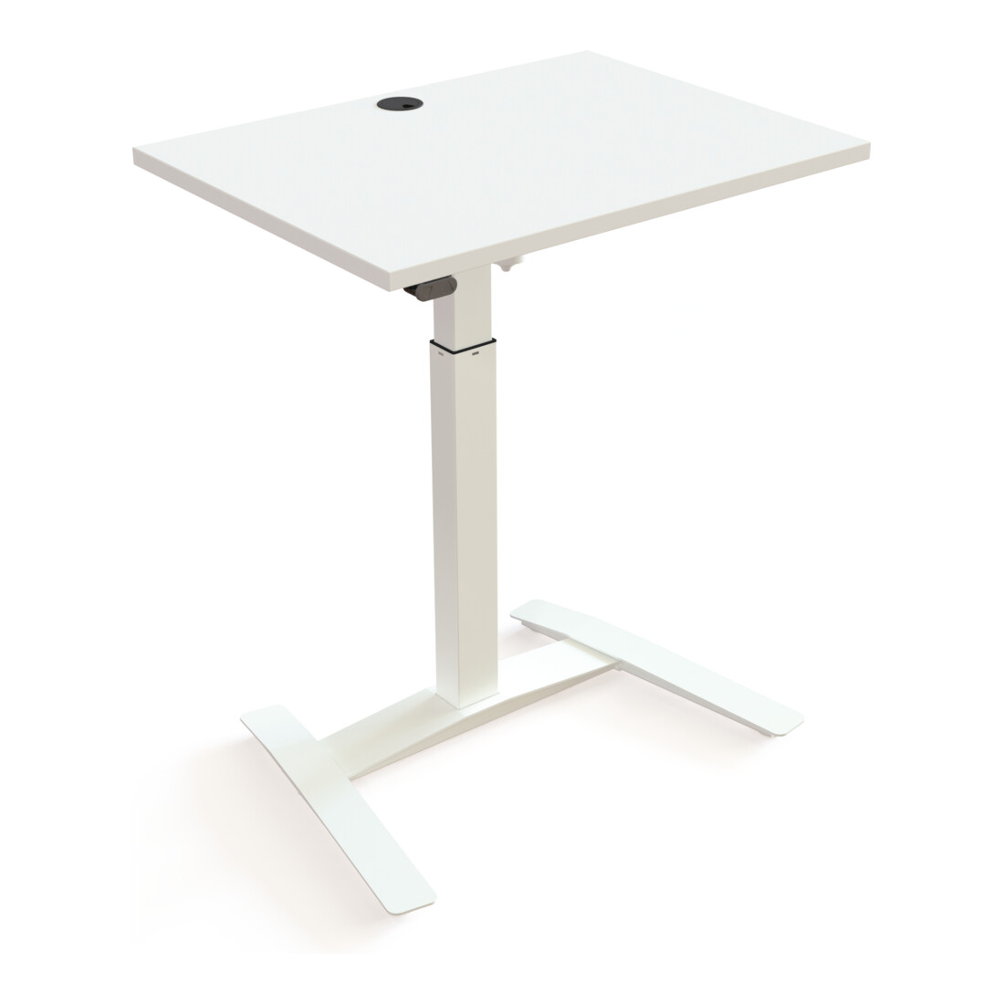 STIER Bureau debout électrique réglable en hauteur 501-9 80 × 60 cm Blanc