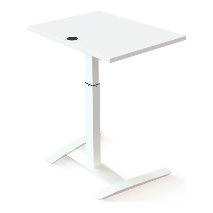 STIER Bureau debout électrique réglable en hauteur 501-9 80 × 60 cm Blanc