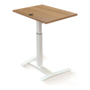 STIER Bureau debout électrique réglable en hauteur 501-9 80 x 60 cm Noyer blanc mélangé 72-120 cm-5