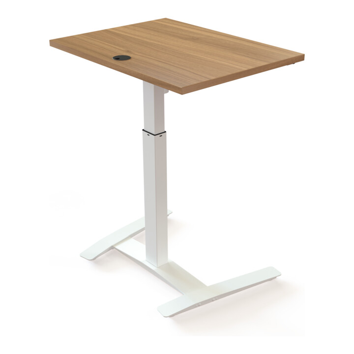 STIER Bureau debout électrique réglable en hauteur 501-9 80 x 60 cm Noyer blanc mélangé 72-120 cm