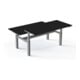 STIER Bureau d'équipe 501-88 électrique hauteur réglable 65-125 cm 160 × 80 cm surface mélaminée noire