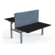 STIER Bureau d'équipe 501-88 électrique hauteur réglable 65-125 cm 160 × 80 cm surface mélaminée noire