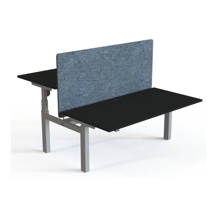 STIER Bureau d'équipe 501-88 électrique hauteur réglable 65-125 cm 160 × 80 cm surface mélaminée noire