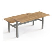 STIER Bureau d'équipe 501-88 électrique réglable en hauteur 180 x 80 cm noyer mélaminé 65-125 cm-2