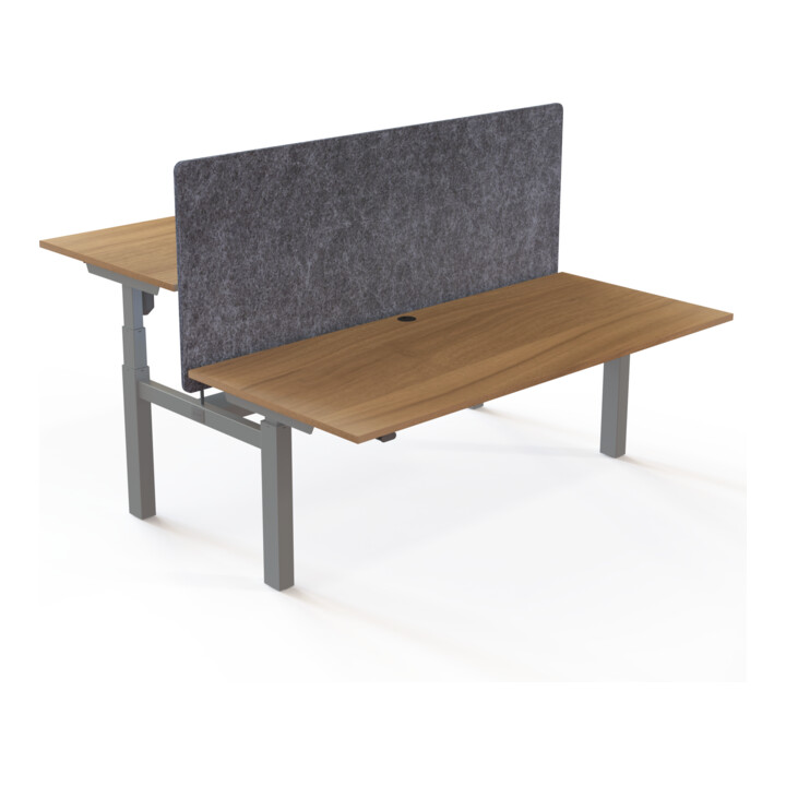 STIER Bureau d'équipe 501-88 électrique réglable en hauteur 180 x 80 cm noyer mélaminé 65-125 cm