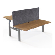 STIER Bureau d'équipe 501-88 électrique réglable en hauteur 180 x 80 cm noyer mélaminé 65-125 cm-5
