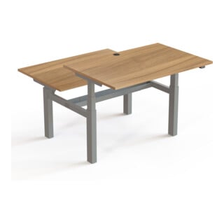 STIER Bureau d’équipe 501-88 réglable en hauteur électrique noyer mélangé