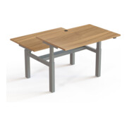 STIER Bureau d’équipe 501-88 réglable en hauteur électrique noyer mélangé-1