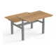 STIER Bureau d’équipe 501-88 réglable en hauteur électrique noyer mélangé