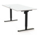 STIER Bureau électrique réglable en hauteur 501-20 160 x 180 cm Blanc Noir