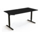 STIER Bureau électrique réglable en hauteur 501-20 160 x 180 cm Noir Noir