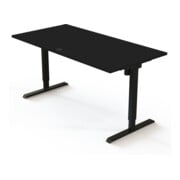 STIER Bureau électrique réglable en hauteur 501-20 160 x 180 cm Noir Noir-5