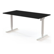 STIER Bureau électrique réglable en hauteur 501-20 160 x 80 cm Noir/Blanc-4