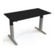 STIER Bureau électrique réglable en hauteur 501-23 160 x 80 cm Noir/Argent plateau mélaminé 68-120 cm