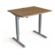 STIER Bureau électrique réglable en hauteur 501-33 100 x 80 cm noyer mélaminé 68-118 cm