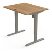 STIER Bureau électrique réglable en hauteur 501-33 100 x 80 cm noyer mélaminé 68-118 cm-5
