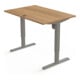 STIER Bureau électrique réglable en hauteur 501-33 120 x 80 cm noyer mélaminé 68-118 cm