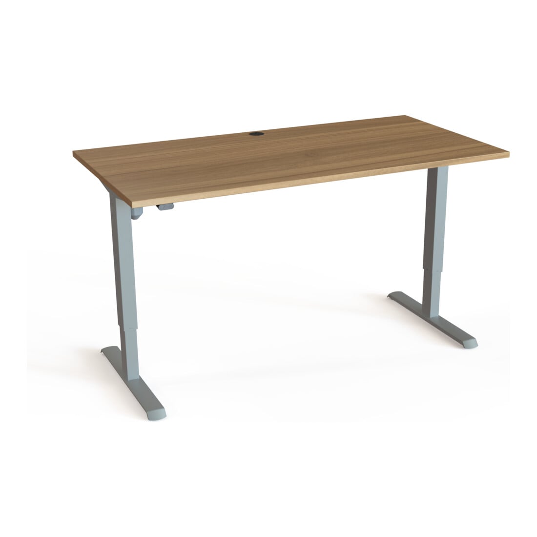 STIER Bureau électrique réglable en hauteur 501-33 160 x 80 cm noyer mélaminé 68-118 cm