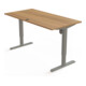 STIER Bureau électrique réglable en hauteur 501-33 160 x 80 cm noyer mélaminé 68-118 cm