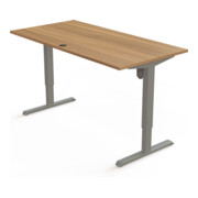 STIER Bureau électrique réglable en hauteur 501-33 160 x 80 cm noyer mélaminé 68-118 cm-5