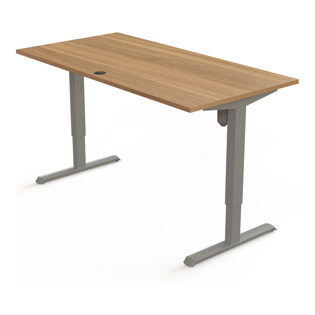 STIER Bureau électrique réglable en hauteur 501-33 160 x 80 cm noyer mélaminé 68-118 cm