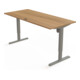 STIER Bureau électrique réglable en hauteur 501-33 180 x 80 cm noyer mélaminé 68-118 cm