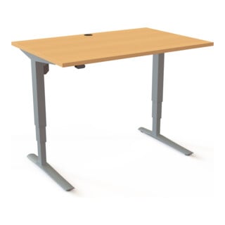 STIER Bureau électrique réglable en hauteur 501-43 T 65-125 × 80 × P cm