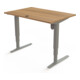 STIER Bureau électrique réglable en hauteur 501-43 120 x 80 cm noyer mélaminé 65-125 cm
