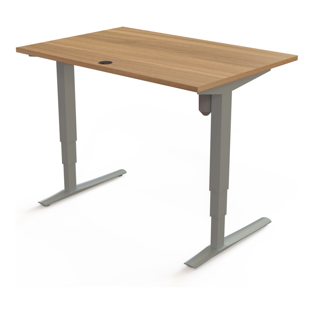 STIER Bureau électrique réglable en hauteur 501-43 120 x 80 cm noyer mélaminé 65-125 cm