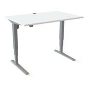 STIER Bureau électrique réglable en hauteur 501-43 120 x 80cm blanc mélaminé 65-125cm-1