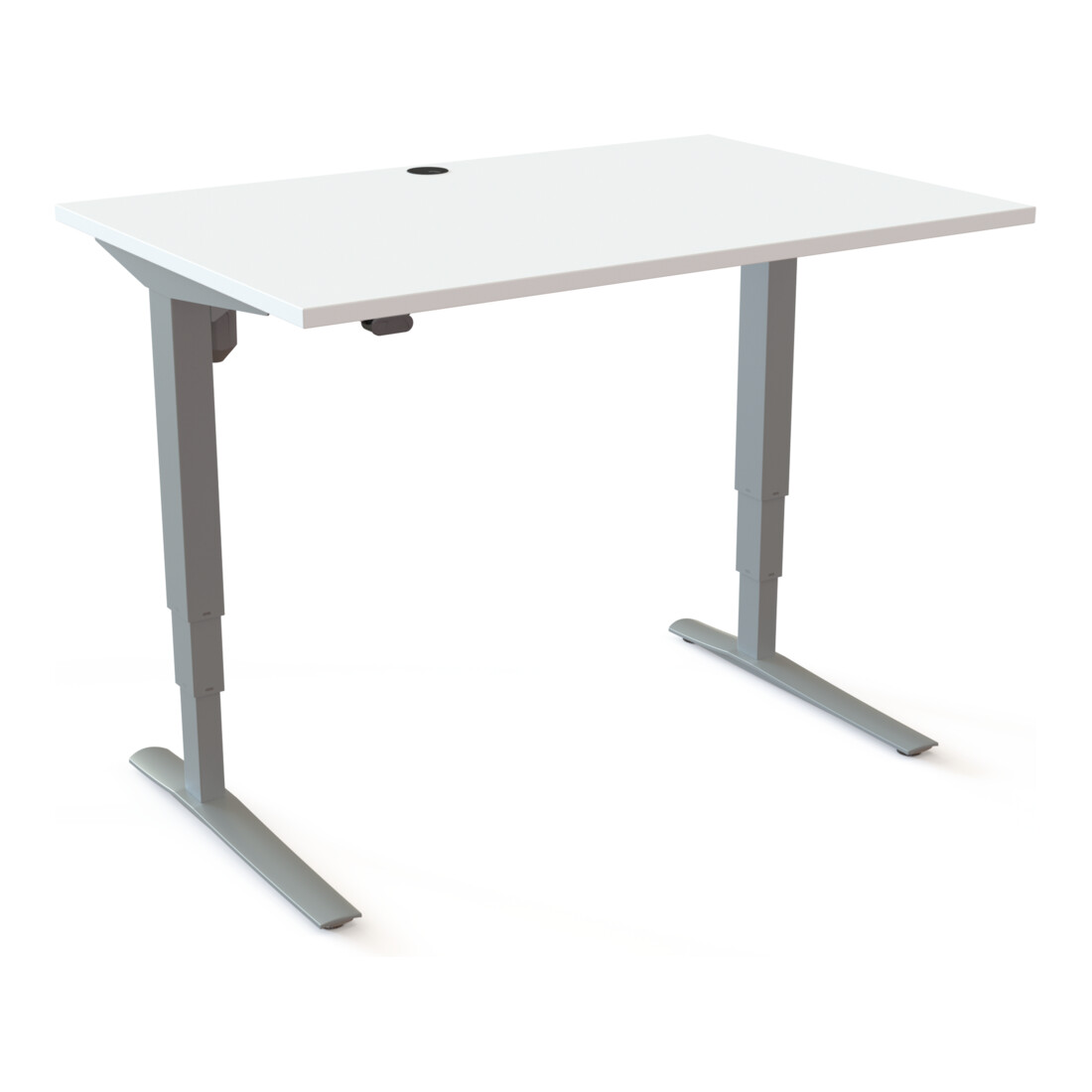 STIER Bureau électrique réglable en hauteur 501-43 120 x 80cm blanc mélaminé 65-125cm