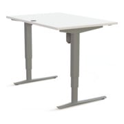 STIER Bureau électrique réglable en hauteur 501-43 120 x 80cm blanc mélaminé 65-125cm-4