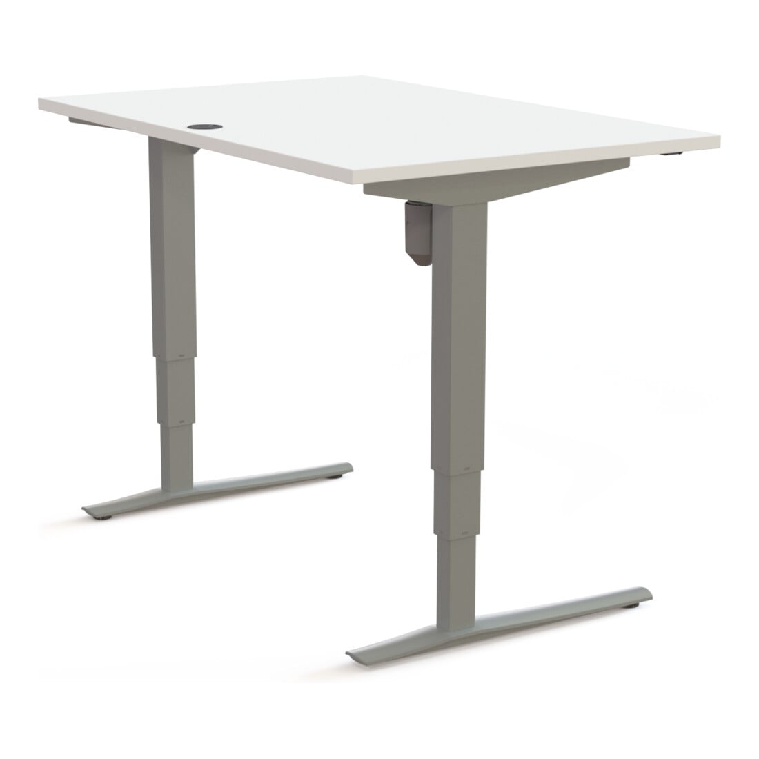 STIER Bureau électrique réglable en hauteur 501-43 120 x 80cm blanc mélaminé 65-125cm