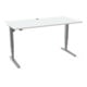 STIER Bureau électrique réglable en hauteur 501-43 160 x 80 cm Blanc/Argent 65-125 cm