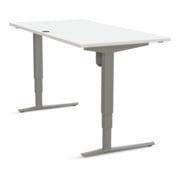 STIER Bureau électrique réglable en hauteur 501-43 160 x 80 cm Blanc/Argent 65-125 cm-4