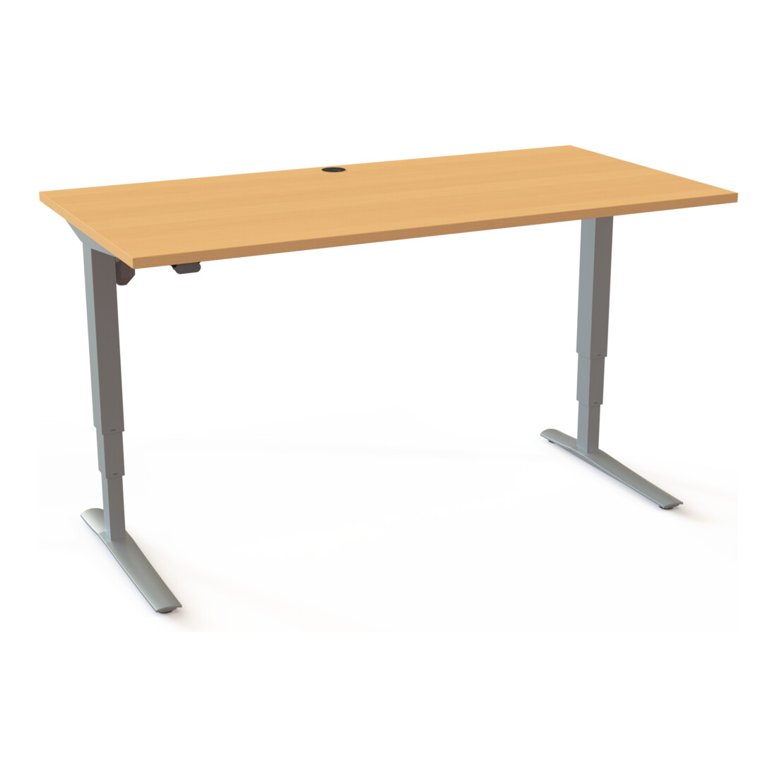 STIER Bureau électrique réglable en hauteur 501-43 160 x 80 cm Hêtre 65-125 cm