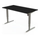 STIER Bureau électrique réglable en hauteur 501-43 160 x 80 cm Noir/Argent 65-125 cm