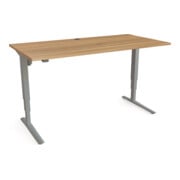 STIER Bureau électrique réglable en hauteur 501-43 160 x 80 cm Noyer-1