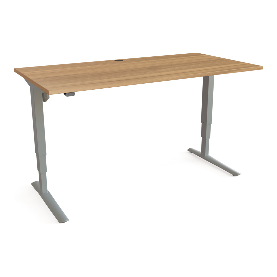 STIER Bureau électrique réglable en hauteur 501-43 160 x 80 cm Noyer
