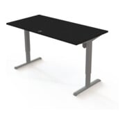 STIER Bureau réglable en hauteur 501-33 160 x 80 cm mélaminé noir 68-118 cm-4