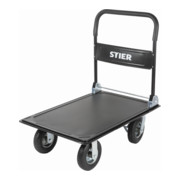 STIER Carrello a piattaforma pieghevole portata 300 kg con pneumatici-1