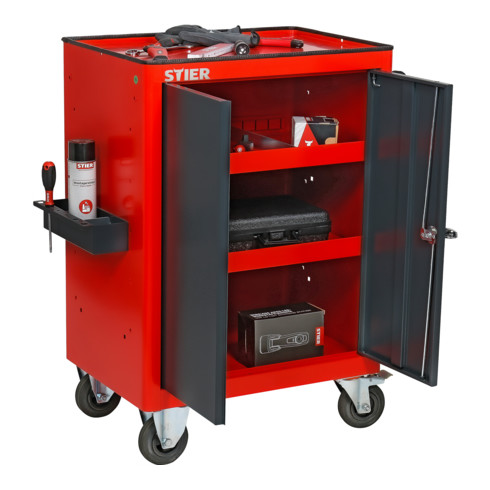 STIER Carrello armadio con 2 ripiani